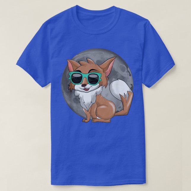 T-shirt Pleine lune Cool Lunettes de soleil Amoureux des a (Design devant)