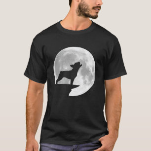 T-shirt Pleine lune de hurlement de Bulldog français amusa