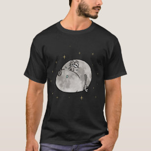 T-shirt Pleine lune Espace Étoiles Nuit Ciel Drôle Humour