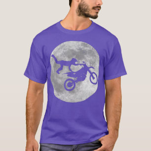 T-shirt Pleine lune Motocross Dirt Bike Silhouette