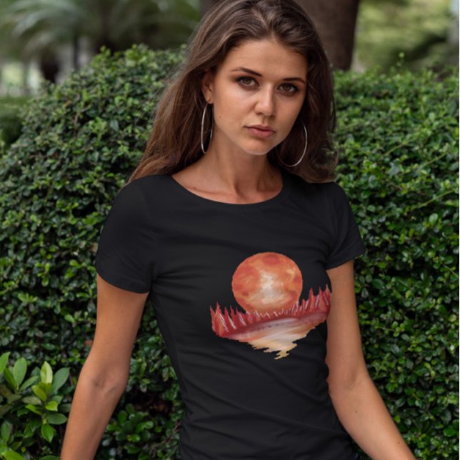 T-shirt Pleine lune Paysage Rouge (Créateur téléchargé)