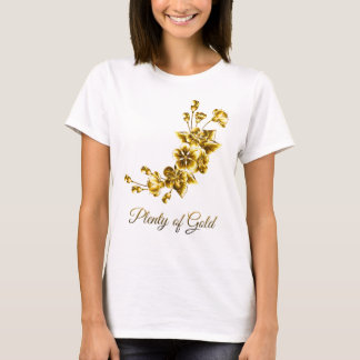T-shirt Plenty of Gold Elegant Floral White & Gold