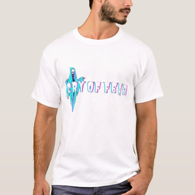 T-shirt Pleure De Peur Horreur Éffrayante Haunted Cool Jeu (Devant)