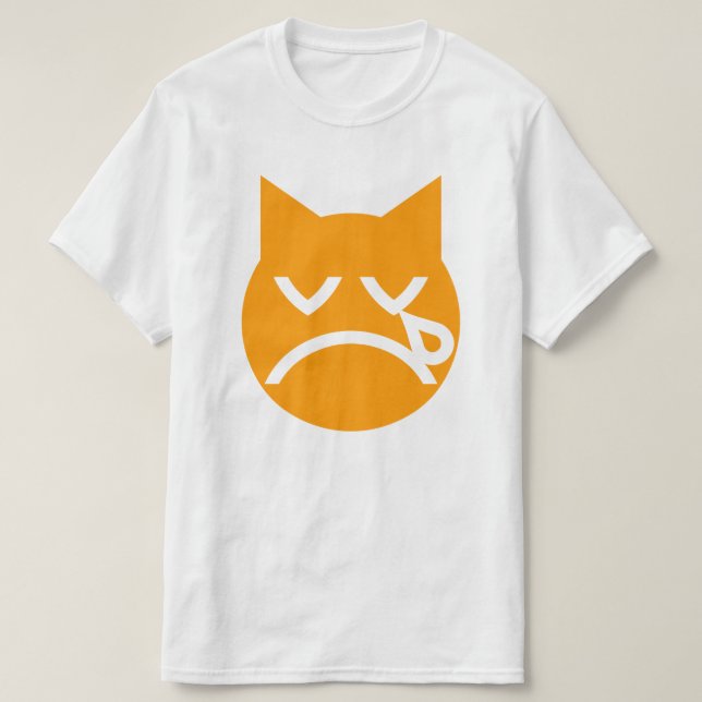T-shirt Pleurer le chat Emoji (Design devant)