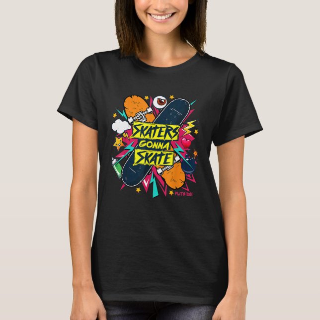 T-shirt Plite Boi Skateboards Skaters Gonna Skate (Devant)