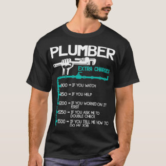 T-shirt Plomber Frais supplémentaires amusant Plomberie Ha