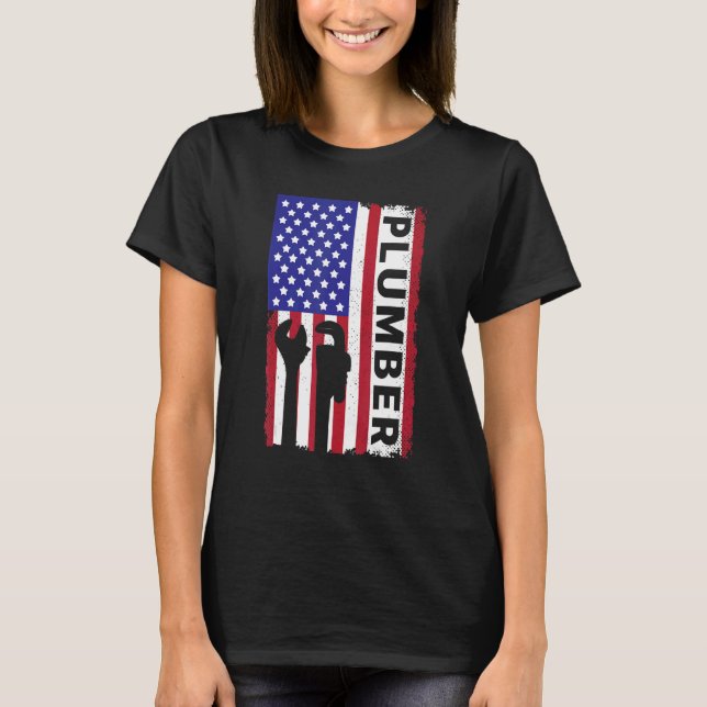 T-shirt Plomber Homme Pipefitter Steamfitter Patri (Devant)