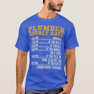 T-shirt Plomberie Hommes Taux horaire Plomberie amusante