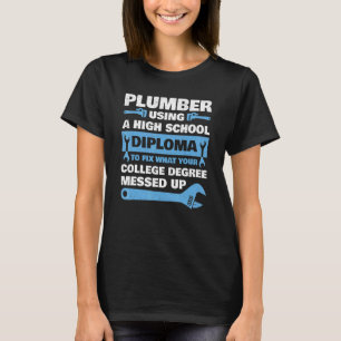 T-shirt Plomberie Pour Hommes Femmes Master Plumber Handym