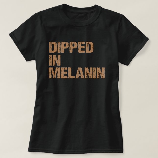 T-shirt Plongé Dans Melanin Fier Africain Noir Histoire Ca (Design devant)