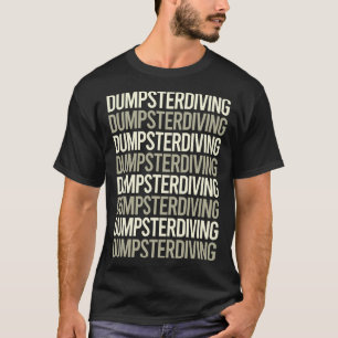 T-shirt Plongée à la benne en texte blanc