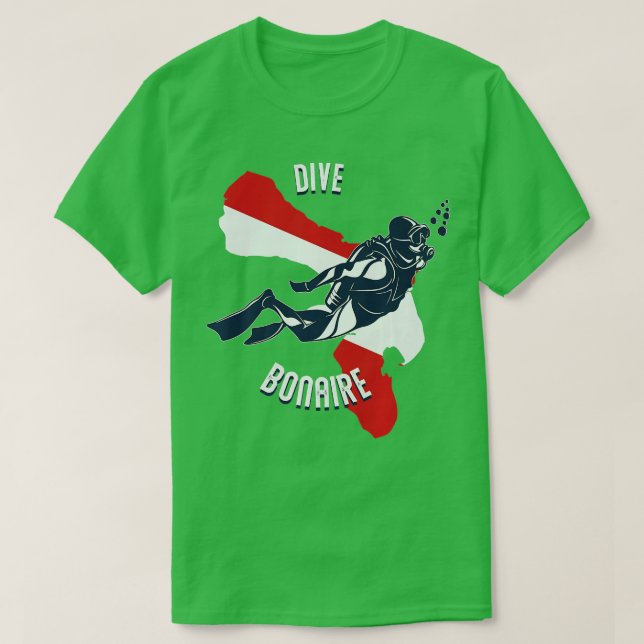 T-shirt Plongée Bonaire île des Caraïbes Plongée sous-mari (Design devant)