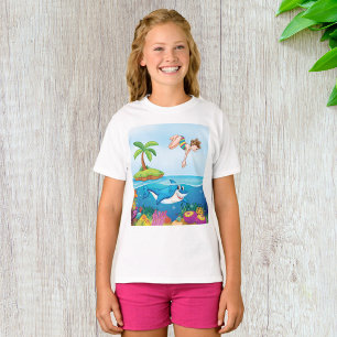T-shirt Plongée Dans L'Océan Aimable Requin Coral Reef
