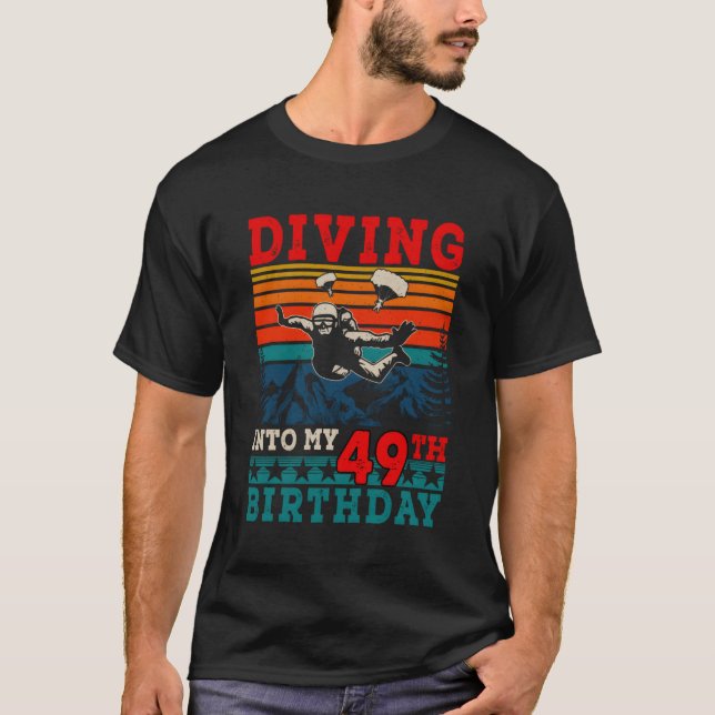 T-shirt Plongée Dans Mon 49E Skydiving (Devant)