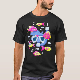 T-shirt Plongée en apnée de poissons sous-marins Snorkel P