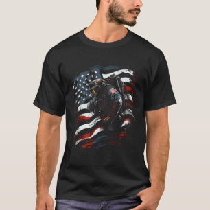 T-shirt Plongée en scaphandre autonome Drapeau américain P
