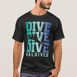 T-shirt Plongée en scaphandre autonome Maldives Souvenir P