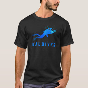 T-shirt Plongée en scaphandre aux Maldives Souvenir Plonge