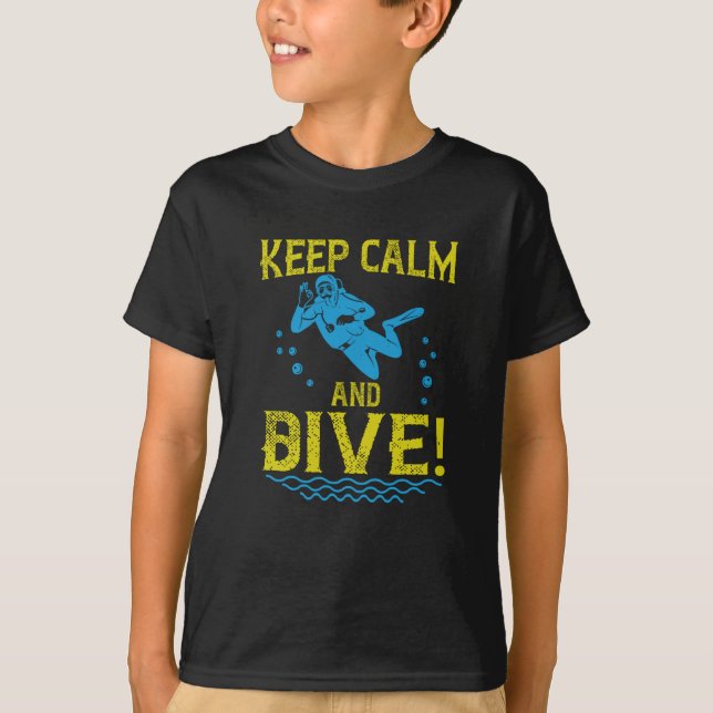 T-shirt Plongée - Gardez votre calme et plongez (Devant)