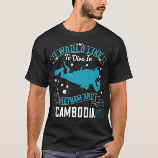 T-shirt Plongée Je Voudrais Plonger Au Vietnam