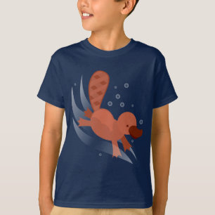 T-shirt plongée mignonne d'ornithorynque
