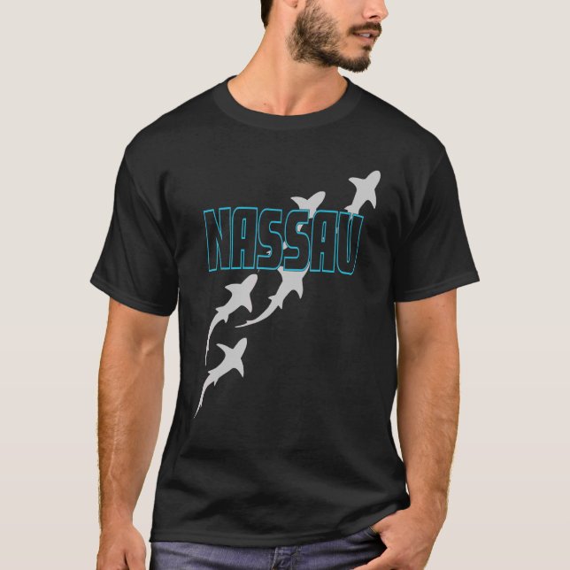 T-shirt Plongée Nassau Plongée Nassau Plongée Avec Requins (Devant)