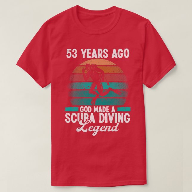 T-shirt Plongée Plongée 53 Ans Plongée 53 Anniversaire (Design devant)
