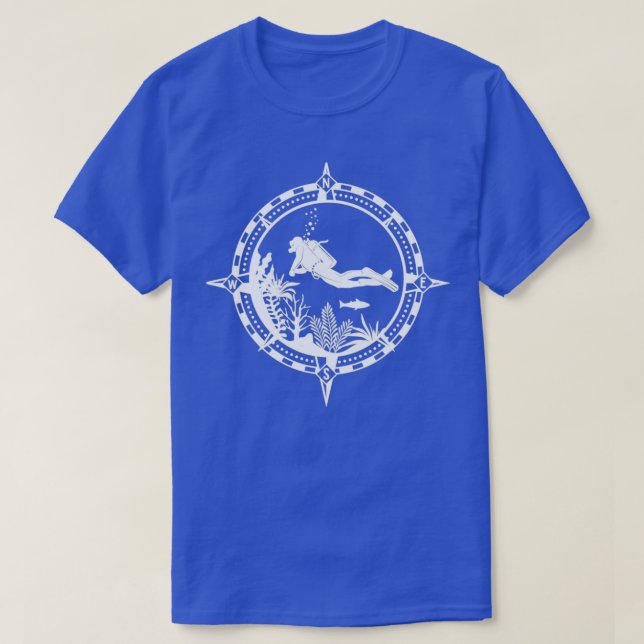 T-shirt Plongée plongée plongée plongée Compass Dive (Design devant)