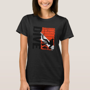 T-shirt Plongée Plongeur Scuba Vintage Plongeur Drapeau de