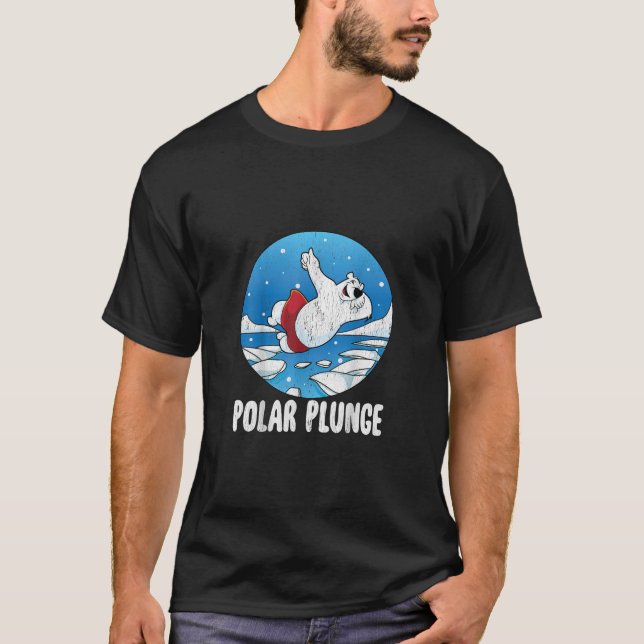 T-shirt Plongée polaire Ice Jump Ours polaire Nage hiverna (Devant)