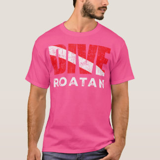 T-shirt Plongée Roatan Plongée Plongée Drapeau Drapeau Plo