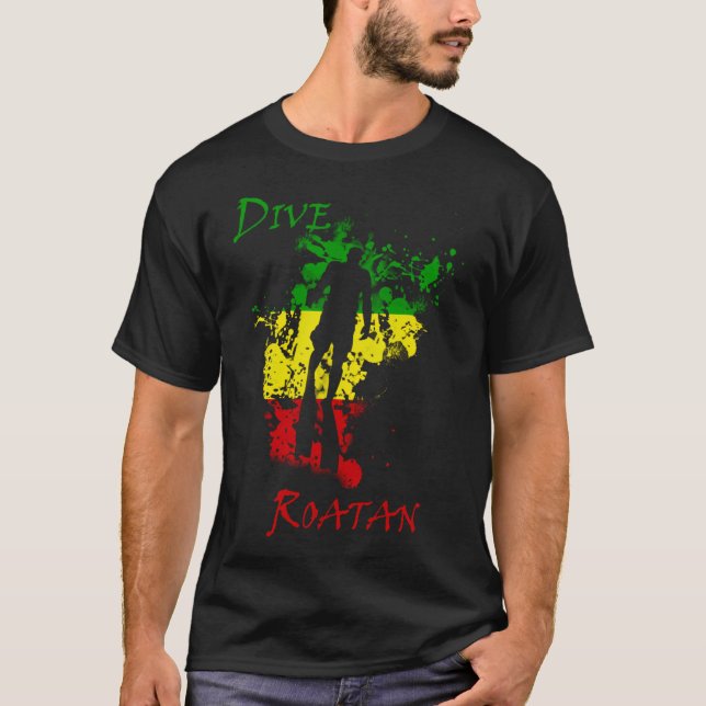 T-shirt Plongée Roatan Vacation Plongée (Devant)