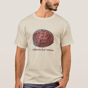 T-shirt Plongée rouge d'ormeau de la Californie