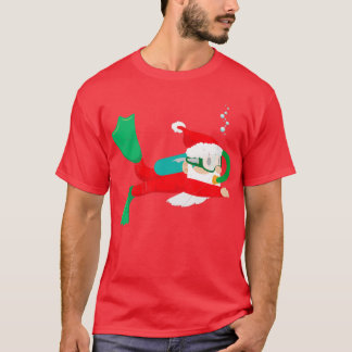 T-shirt Plongée Santa Claus Plongée sous-marine Cadeau de