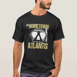 T-shirt Plongée Scuba Diver Mask Hometown Est Atlantis