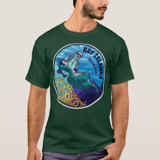 T-shirt Plongée Sous-Marine Dans Les Îles De La Baie Hondu