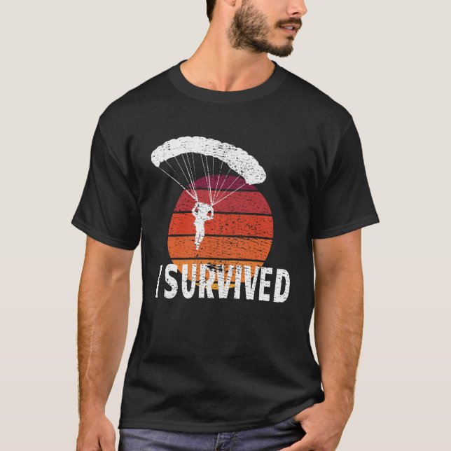 T-shirt Plongée sous-marine J'Ai Survécu Au Parachutage De (Devant)