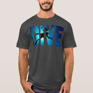 T-shirt Plongée sous-marine Plongeurs Ombre Profond Baigna
