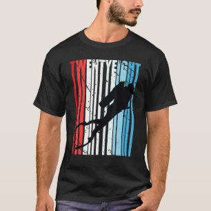 T-shirt Plongée sous-marine pour femmes 28e anniversaire D