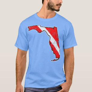 T-shirt Plongée vintage Floride Plongée sous-marine Carte 