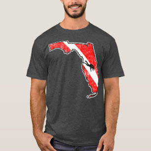 T-shirt Plongée vintage Floride Plongée sous-marine Carte