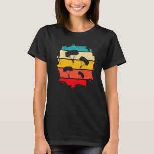 T-shirt Plongeon en parachute drôle rétro vintage coucher