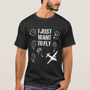 T-shirt Plongeon en parachute graphique drôle