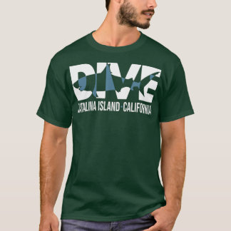 T-shirt PLONGER Catalina Island California SCUBA Plongeur