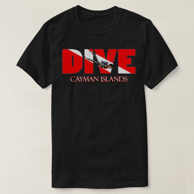 T-shirt PLONGER Iles Cayman plongée plongée sous-marine pl (Design devant)