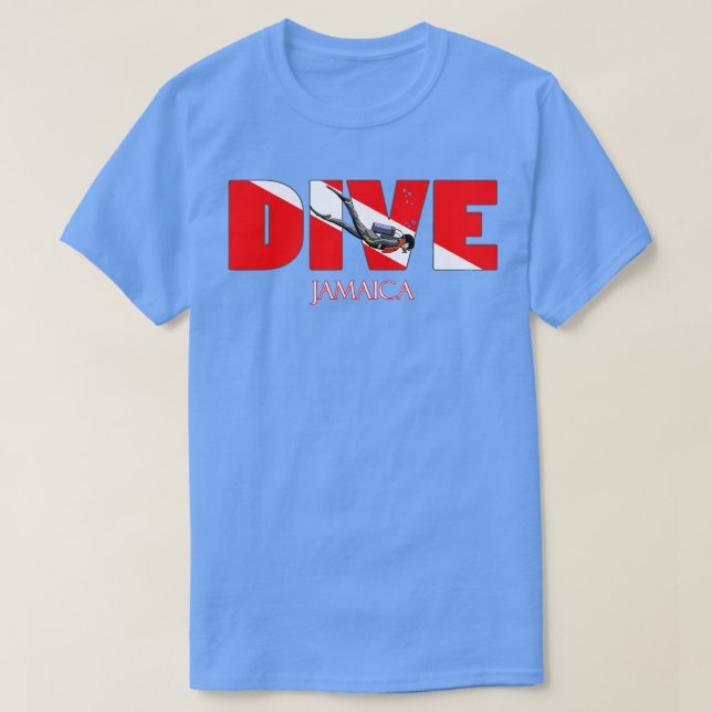 T-shirt PLONGER Jamaïque plongée sous-marine plongée avec  (Design devant)