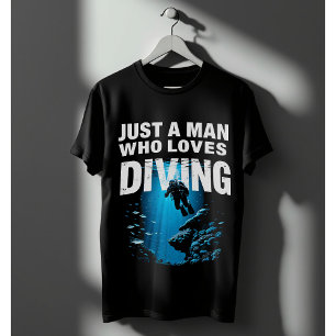 T-shirt Plonger juste un homme qui aime plonger