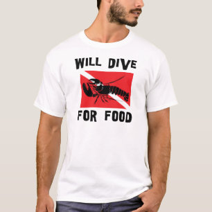 T-shirt Plongera pour la nourriture diminuent vers le bas