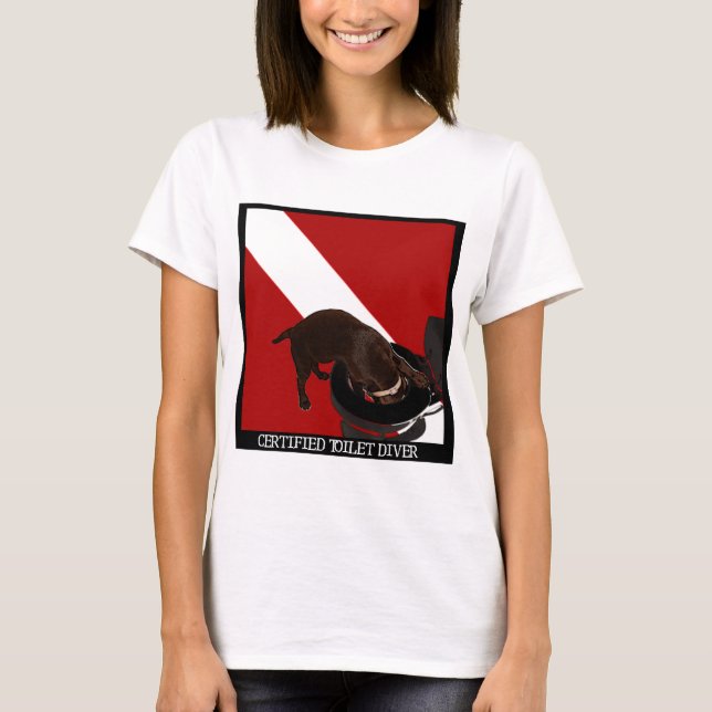 T-shirt Plongeur certifié de toilette (Devant)