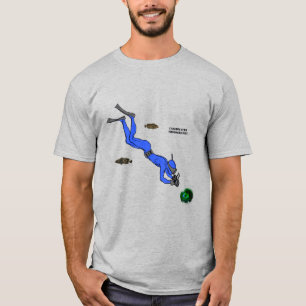T-shirt Plongeur vintage photographier un Anémone sous l'e